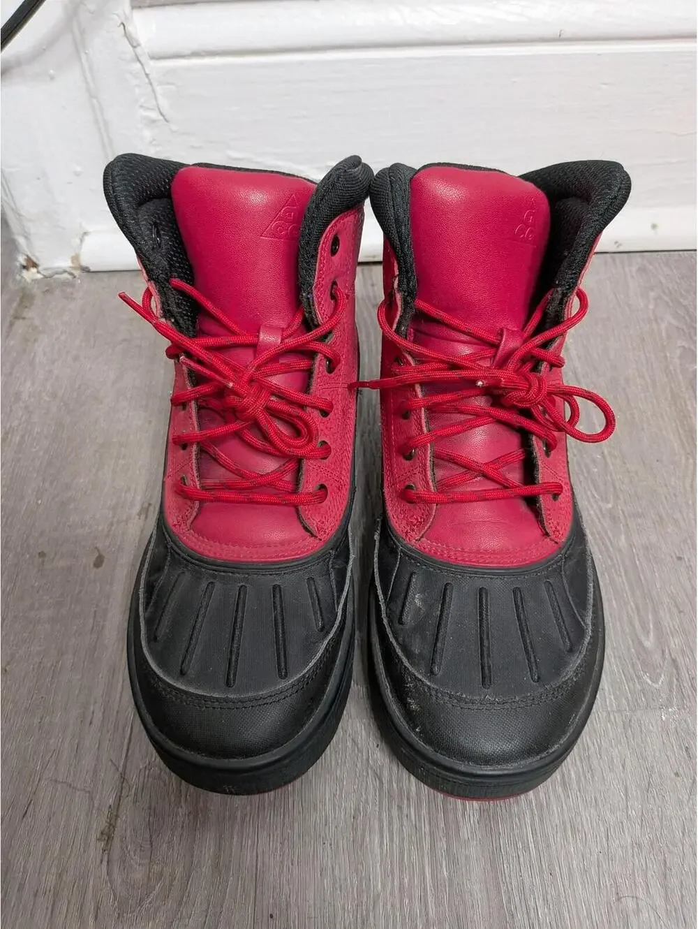 Nike Kids Red and Black Waterproof Hiking Boots